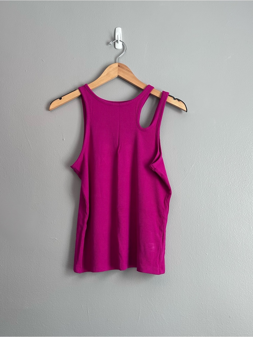 Express Fuchsia One-Shoulder Tank Top